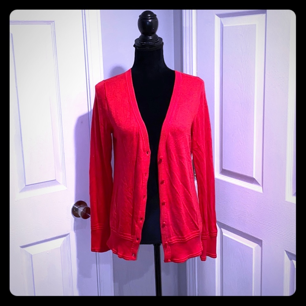 Banana Republic Pink Button Front Cardigan | Lightweight Knit | Size M